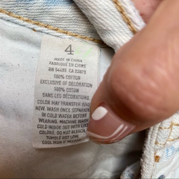 American eagle outfitters bleach washed raw hem 4 - Picture 4 of 5